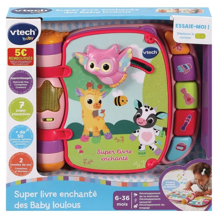 Meilleure affaire 🧨 VTECH BABY Super Livre Enchanté Rose Des Baby Loulous 🥰 4 Meilleure affaire 🧨 VTECH BABY Super Livre Enchanté Rose Des Baby Loulous 🥰 – Image 2