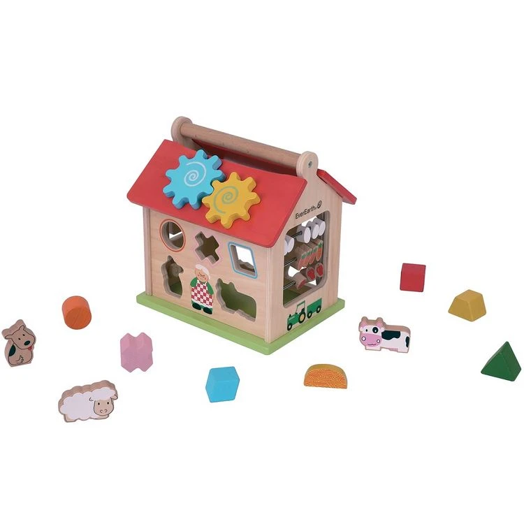 Remise 😉 EverEarth Jeu De Tri Ferme En Bois 🤩 3 Remise 😉 EverEarth Jeu De Tri Ferme En Bois 🤩