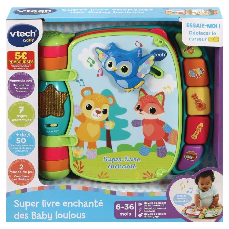 Vente flash ⌛ VTECH BABY Super Livre Enchanté Bleu Des Baby Loulous 🔔 4 Vente flash ⌛ VTECH BABY Super Livre Enchanté Bleu Des Baby Loulous 🔔 – Image 2