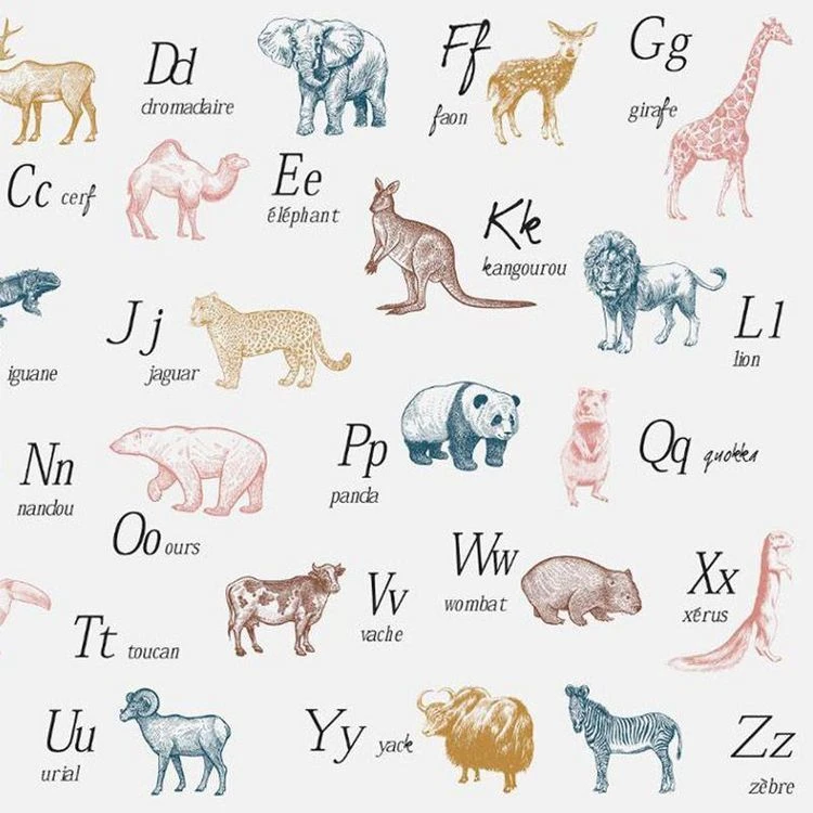 Meilleure affaire ✨ ATMOSPHERA Sticker Animaux Alphabet 50x70 Cm ❤️ 4 Meilleure affaire ✨ ATMOSPHERA Sticker Animaux Alphabet 50x70 Cm ❤️ – Image 2