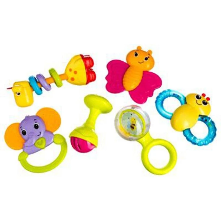 Le moins cher 🎉 Coffret De 6 Hochets Puériculture 32cm Multicolore 🌟 3 Le moins cher 🎉 Coffret De 6 Hochets Puériculture 32cm Multicolore 🌟