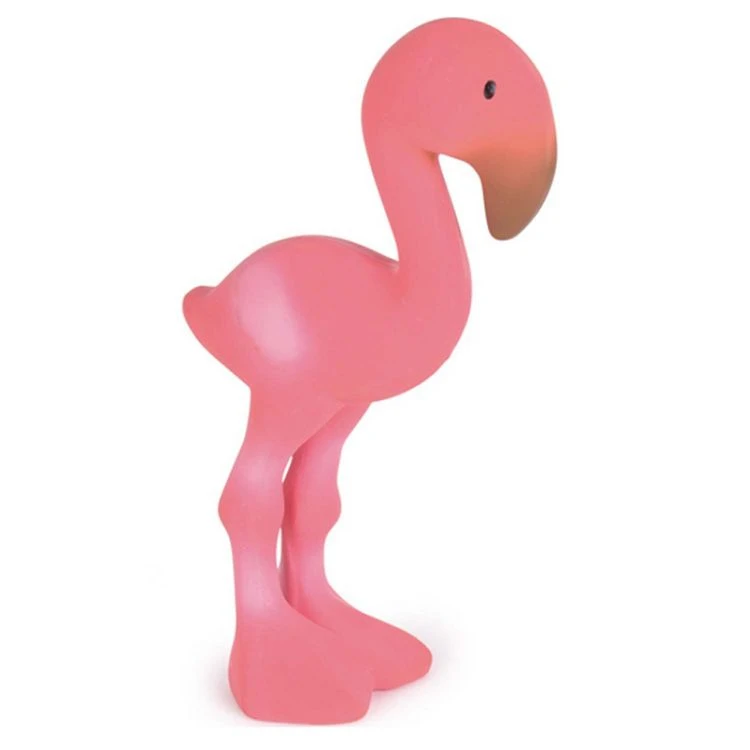 Budget 💯 Grand Hochet En Caoutchouc Naturel Flamant Rose Et Sa Jolie Boîte Tikiri ✔️ 4 Budget 💯 Grand Hochet En Caoutchouc Naturel Flamant Rose Et Sa Jolie Boîte Tikiri ✔️ – Image 2