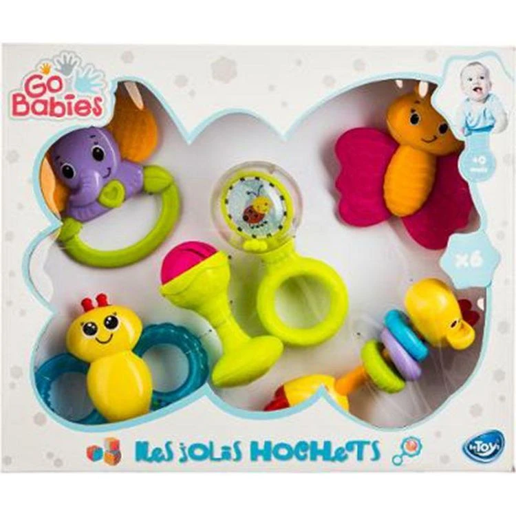 Le moins cher 🎉 Coffret De 6 Hochets Puériculture 32cm Multicolore 🌟 4 Le moins cher 🎉 Coffret De 6 Hochets Puériculture 32cm Multicolore 🌟 – Image 2