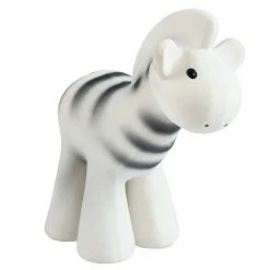 Promo 🔔 Hochet En Caoutchouc Naturel Safari Zèbre Tikiri ⭐