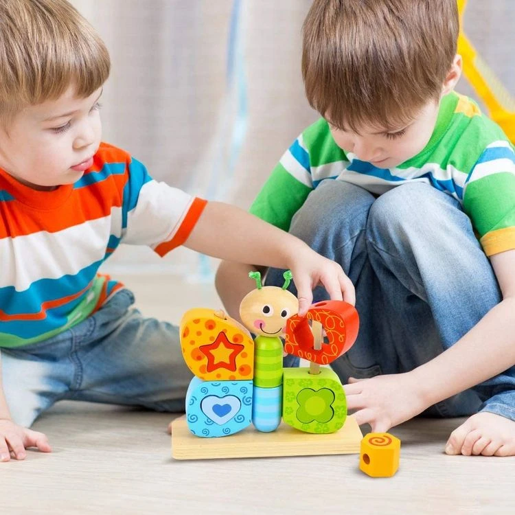 Tout neuf ❤️ Papillon Jouet En Bois Pour Tout-petits - Forme Géométrique - Jouets éducatifs Empilables 🤩 4 Tout neuf ❤️ Papillon Jouet En Bois Pour Tout-petits - Forme Géométrique - Jouets éducatifs Empilables 🤩 – Image 2