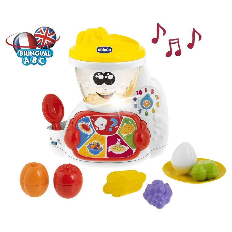 Le moins cher 🎉 CHICCO Cooky Le Robot De Cuisine Bilingue 😍 4 Le moins cher 🎉 CHICCO Cooky Le Robot De Cuisine Bilingue 😍 – Image 2