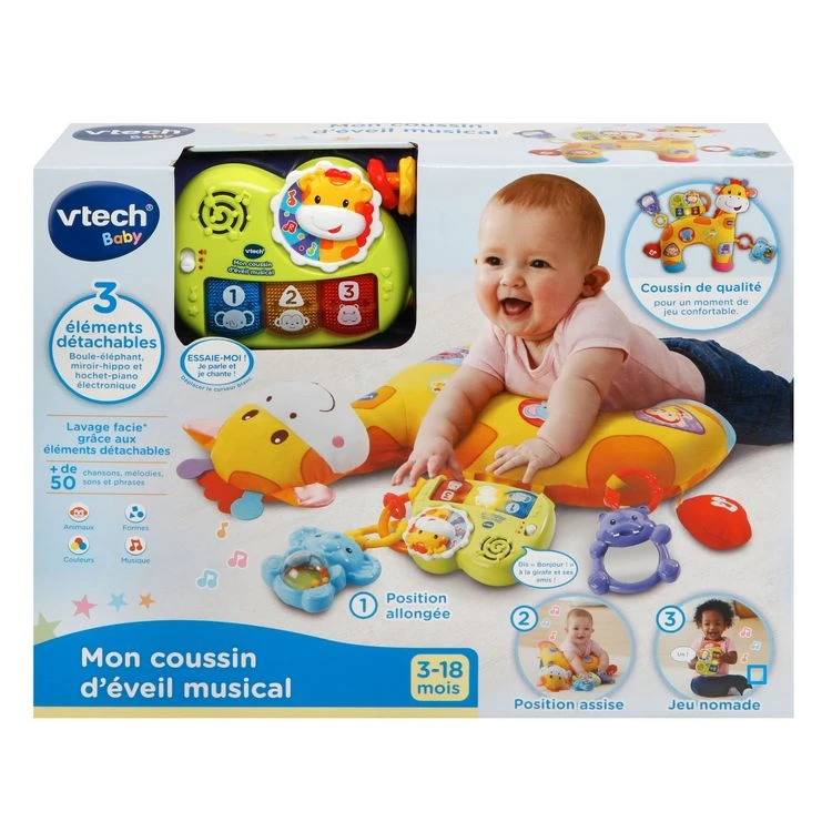 Remise 🔔 VTECH Mon Coussin D'éveil Musical 🧨 5 Remise 🔔 VTECH Mon Coussin D'éveil Musical 🧨 – Image 3
