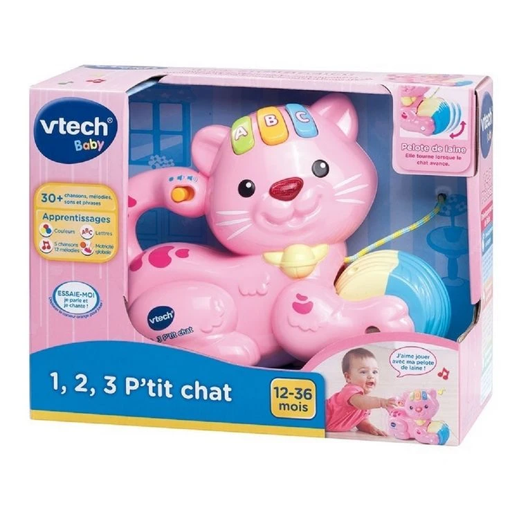 Acheter 🔔 VTECH Jeux Interactif - 1, 2, 3 P'tit Chat - Rose 😀 4 Acheter 🔔 VTECH Jeux Interactif - 1, 2, 3 P'tit Chat - Rose 😀 – Image 2