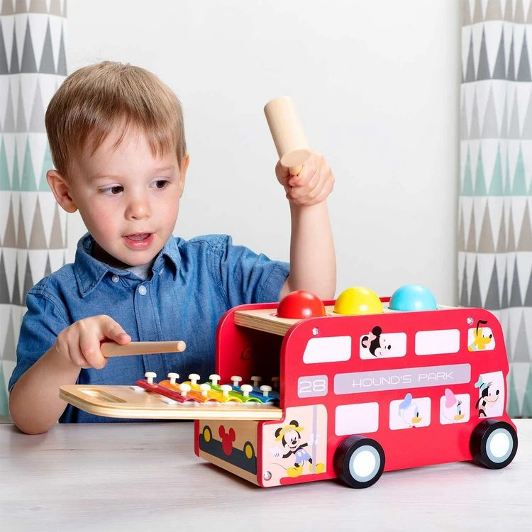 Promo 🔔 DISNEY Jouet En Bois - Bus Musical Mickey - Xylophone - Instrument De Musique Disney 💯 4 Promo 🔔 DISNEY Jouet En Bois - Bus Musical Mickey - Xylophone - Instrument De Musique Disney 💯 – Image 2