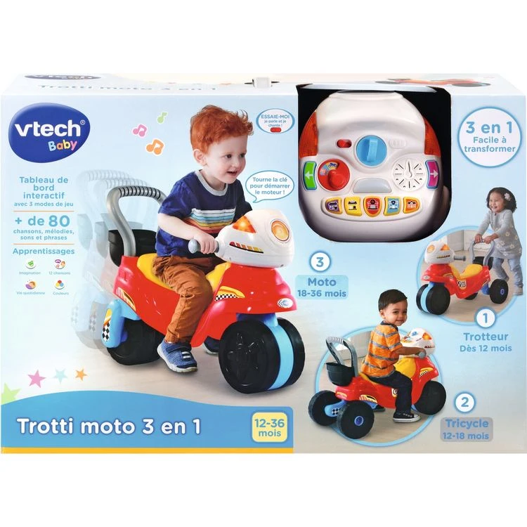 Meilleur prix ⭐ VTECH Trotti Moto 3 En 1 ❤️ 5 Meilleur prix ⭐ VTECH Trotti Moto 3 En 1 ❤️ – Image 3