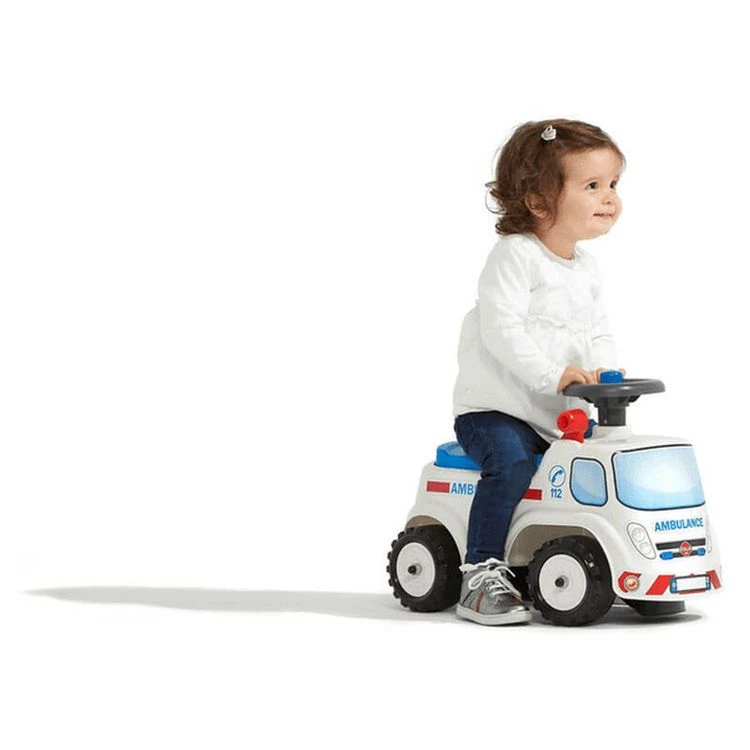 Bon marché ✨ FALQUET Porteur Ambulance Avec Assise Ouvrante Et Volant Directionnel Avec Klaxon 🔥 4 Bon marché ✨ FALQUET Porteur Ambulance Avec Assise Ouvrante Et Volant Directionnel Avec Klaxon 🔥 – Image 3