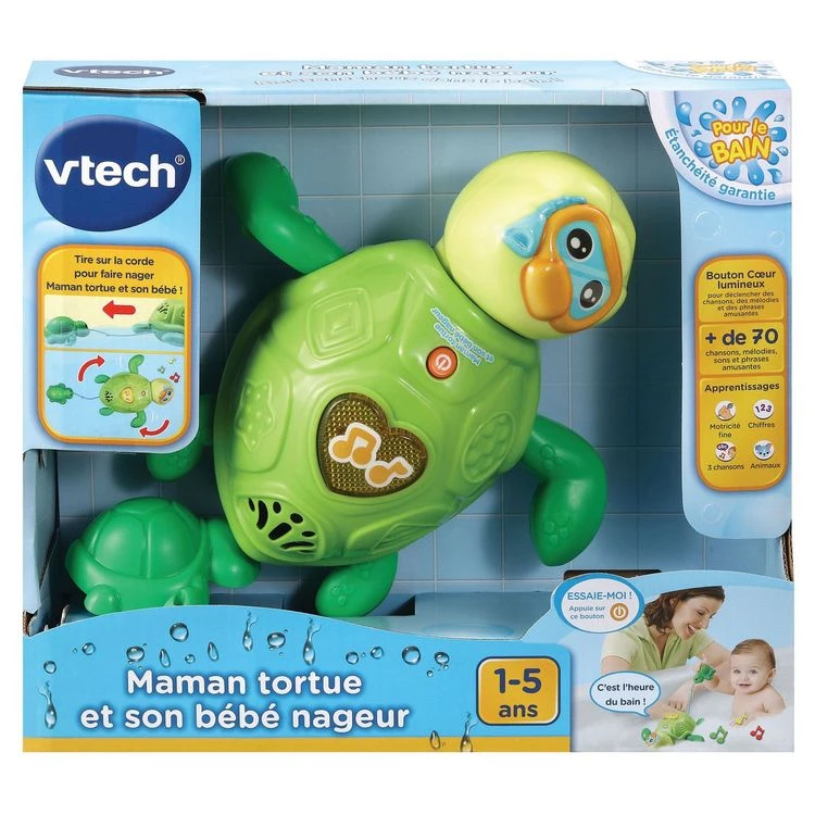 De gros ✨ VTECH BABY Maman Tortue Et Son Bébé Nageur 🔥 4 De gros ✨ VTECH BABY Maman Tortue Et Son Bébé Nageur 🔥 – Image 2