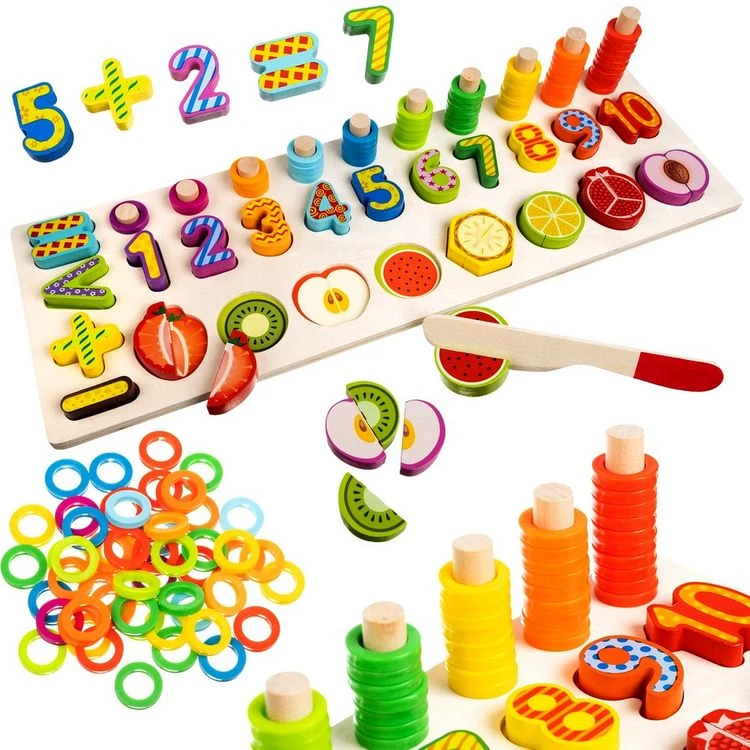 Budget ✔️ Puzzle Educatif En Bois Chiffre Fruit Calcul Enfant Numero Compter 👏 4 Budget ✔️ Puzzle Educatif En Bois Chiffre Fruit Calcul Enfant Numero Compter 👏 – Image 2