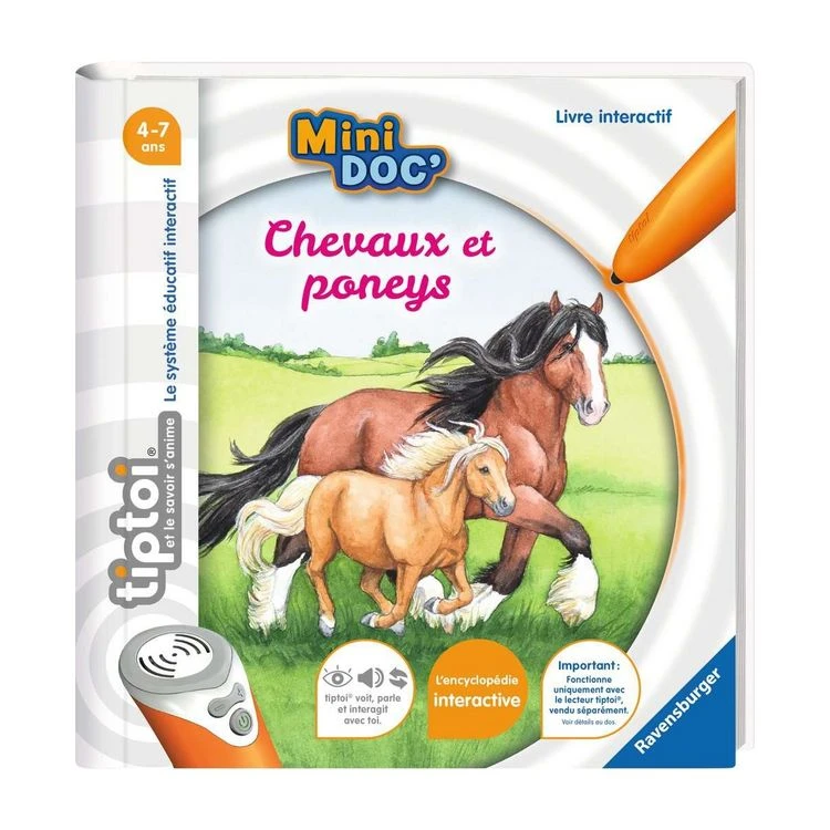 Promo 🎉 RAVENSBURGER Tiptoi® - Mini Doc' - Chevaux Et Poneys 🔔 3 Promo 🎉 RAVENSBURGER Tiptoi® - Mini Doc' - Chevaux Et Poneys 🔔