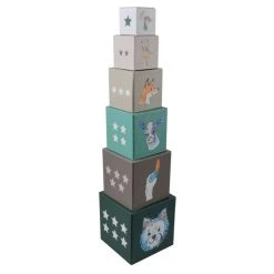 Vente flash 🎉 MAGNI Jouet D'éveil - Cubes à Empiler - Pyramide Magni 🎁