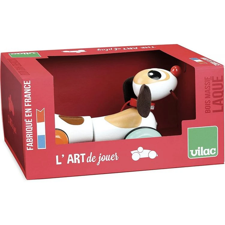 Le moins cher 😍 Vilac Toutou Le Chien En Bois A Tirer 🎁 4 Le moins cher 😍 Vilac Toutou Le Chien En Bois A Tirer 🎁 – Image 2