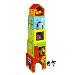 Coupon 👏 TOOKY TOY Jouet D'éveil - Cubes à Empiler - Pyramide Animaux Tooky Toy 🎉