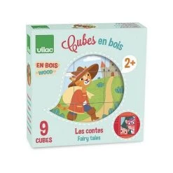 Bon marché 👍 Vilac Cubes En Bois Les Contes 🛒