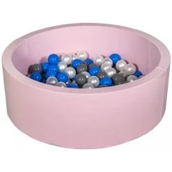 Budget 😉 Piscine à Balles Aire De Jeu + 150 Balles Rose Perle, Bleu, Gris 👏