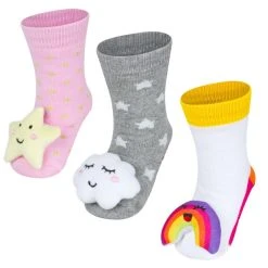 Sortie ✨ SEVIRA KIDS Lot De 3 Paires De Chaussettes D'éveil, Céleste SEVIRA KIDS 🤩