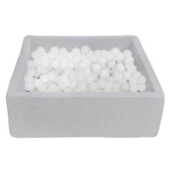 Coupon ✔️ Piscine à Balles Pour Enfant, 90x90 Cm, Aire De Jeu + 300 Balles Blanc 🤩