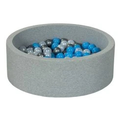 Sortie 💯 Piscine à Balles Aire De Jeu + 200 Balles Perle, Argent, Bleu Clair 🌟