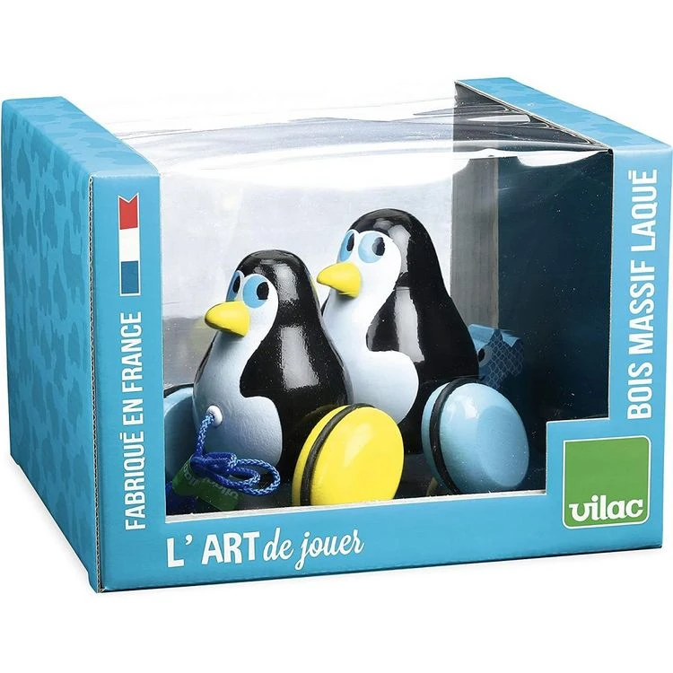 De gros 👍 Vilac Hans And Knut Les Deux Pingouins A Tirer ❤️ 5 De gros 👍 Vilac Hans And Knut Les Deux Pingouins A Tirer ❤️ – Image 3