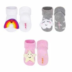 Nouveau ❤️ SEVIRA KIDS Lot De 3 Paires De Chaussettes D'éveil, Célestine Fille SEVIRA KIDS 👍
