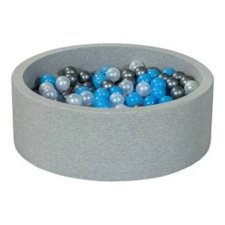 Meilleur prix 🔥 Piscine à Balles Aire De Jeu + 300 Balles Perle, Argent, Bleu Clair 🤩