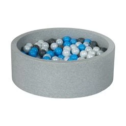Le moins cher ❤️ Piscine à Balles Aire De Jeu + 300 Balles Perle, Gris, Bleu Clair 🥰
