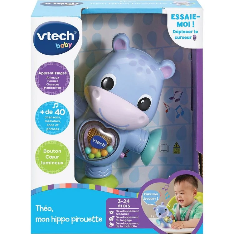 Remise 🧨 VTECH BABY Theo, Mon Hippo Pirouette 👏 4 Remise 🧨 VTECH BABY Theo, Mon Hippo Pirouette 👏 – Image 2