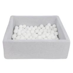 Le moins cher 💯 Piscine à Balles Pour Enfant, 90x90 Cm, Aire De Jeu + 150 Balles Blanc 🤩