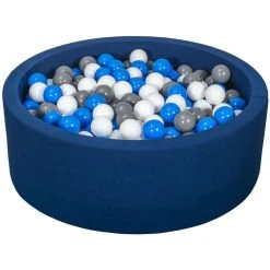 Meilleur prix ✨ Piscine à Balles Aire De Jeu + 450 Balles Bleu Marine Blanc,bleu,gris ❤️