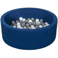 Offres 👍 Piscine à Balles Aire De Jeu + 150 Balles Bleu Marine Blanc,gris 👏