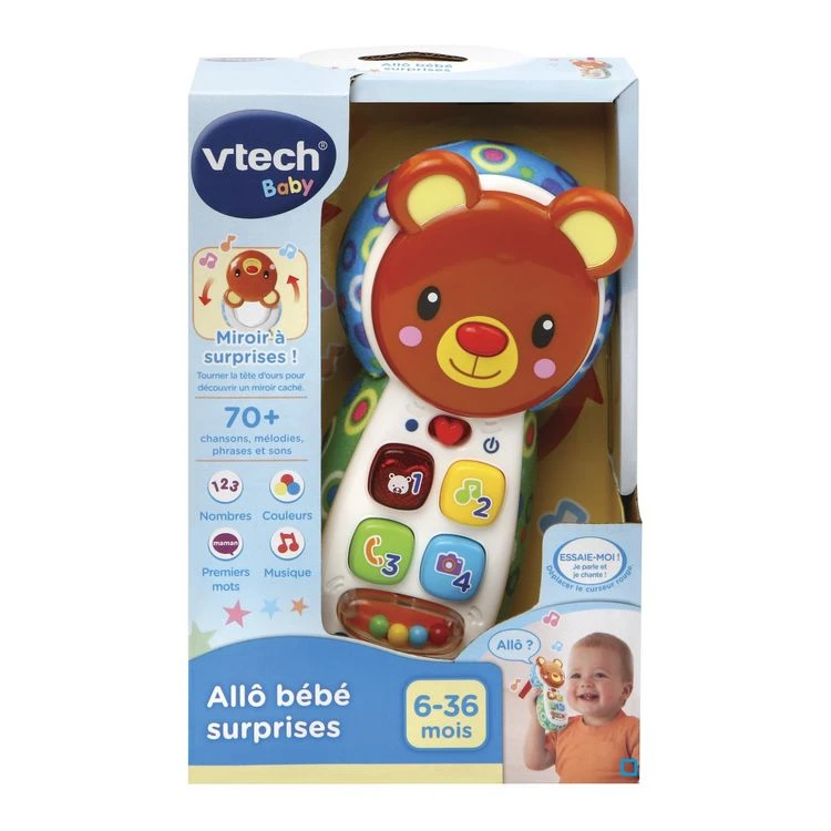 Offres 👍 VTECH Téléphone Allo Bébé Surprises Brun - Dès 12 Mois 🎉 5 Offres 👍 VTECH Téléphone Allo Bébé Surprises Brun - Dès 12 Mois 🎉 – Image 3